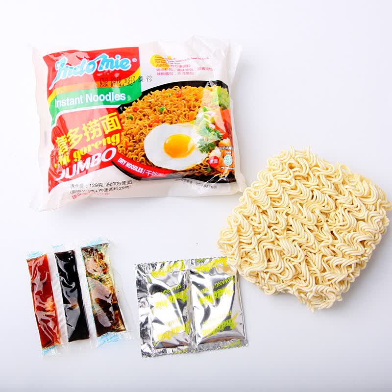 【印尼进口 营多（Indo mie）捞面 原味方便面129g×4袋】说明书_作用_价格_功效_-再康网