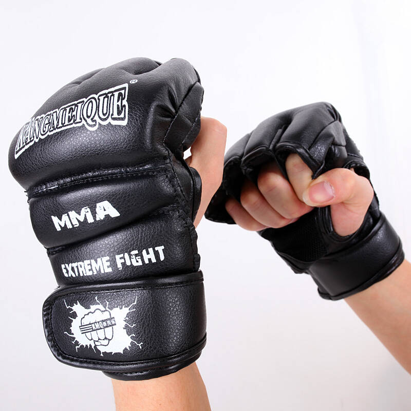 专业成人拳击手套 半指拳套 散打手套mma格斗ufc拳套儿童女打沙袋 露
