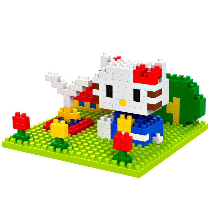 loz/俐智 益智小颗粒钻石积木 拼插玩具 hello kitty猫系列 kt喷泉