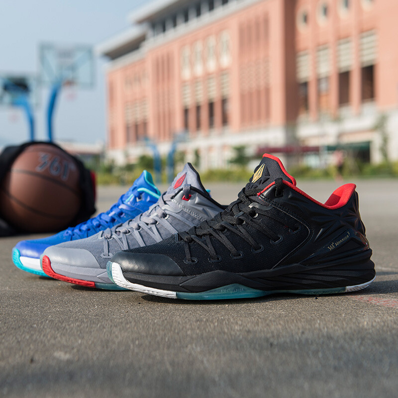 361度男鞋 unturn防侧翻篮球鞋 高帮防滑耐磨运动鞋 n 黑色/火红 43