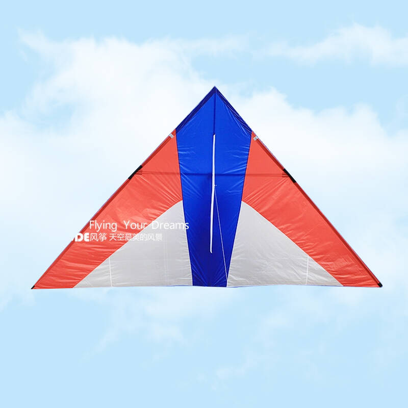 潍坊丽达风筝 王侉子正品 软伞布碳杆三角风筝 6平方 ly405 红白蓝