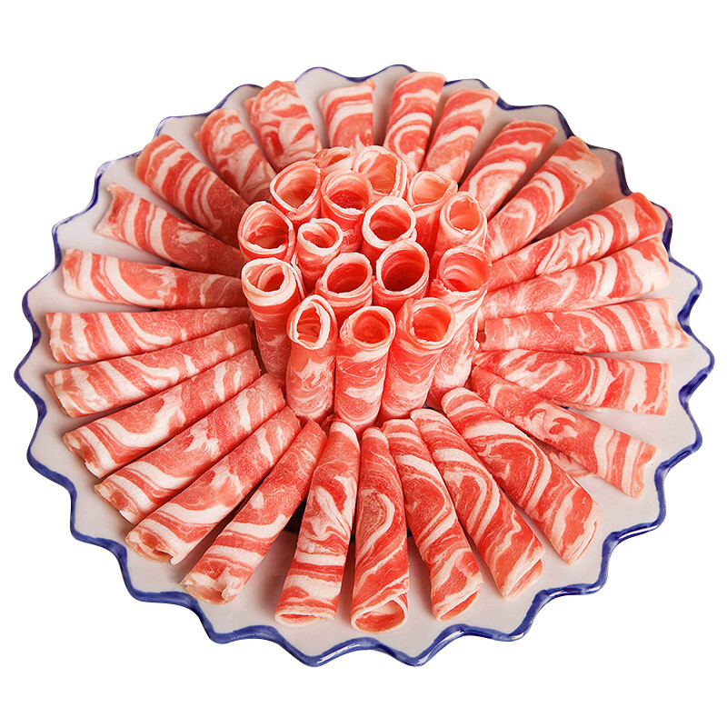 首食惠 新西兰羔羊肉片 500g/袋 首农出品 羊排肉卷 火锅食材