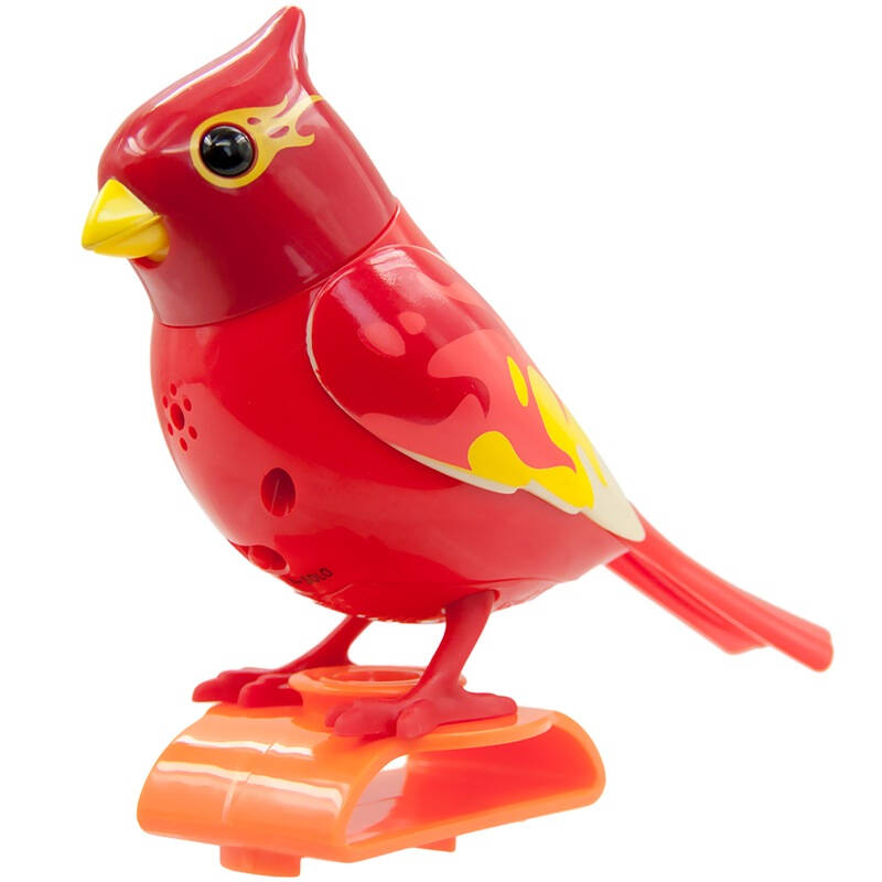 银辉玩具(silverlit) 知音鸟第3代配鸟架(火焰) 会唱歌仿真智能小鸟