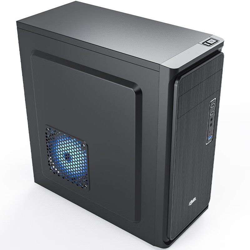 半岛铁盒(pado)h5黑色 台式电脑主机箱 商务办公家用机箱
