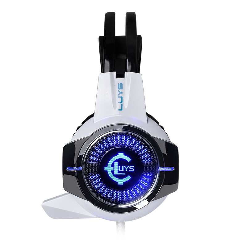 录音师(luys) 头戴式电竞游戏耳机 led发光 912白色 绝地逃生吃鸡耳机