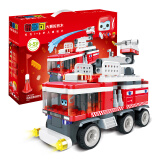 布鲁可 积木大颗粒拼装百变布鲁克小队搭建玩具3-6岁儿童礼物 百变消防车（拼搭版）