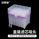 安赛瑞 盒装滤芯吸头 实验室用移液器加样枪吸嘴 200ul加长96支 6A00897