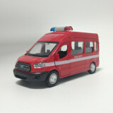彩珀（CAIPO）1:43合金宝马奥迪沃尔沃福特起亚吉普警察公安警车模型儿童玩具男 1:52 福特全顺警车-红色