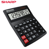 夏普(SHARP)CH-G12/D12/M12 财务会计专用计算器大中小号计算机 黑色 中号尺寸 长183mm 宽135mm
