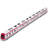 JACKIEKIM合金汽车模型带回力惯性城市交通车辆男孩玩具 地铁四辆装红色