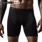 奥元素3条装男士运动内裤透气速干防磨腿中腰防卷边马拉松跑步健身裤 黑色3条 XL