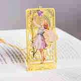 Cicely Mary Barker Flower Fairies 梦幻花仙子童话金属书签【全套四款】 西西莉 玛丽 巴克经典插画童趣艺术书签复古优雅文艺文创礼品黄铜【中商文创】 花仙子金属书签-夏日