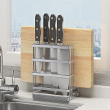 DELWINS304不锈钢刀架刀座 厨房菜刀架砧板架插刀放刀具家用置物架菜板架