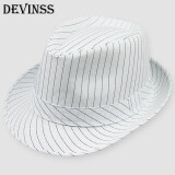 DEVINSS礼帽男女通用款帽子四季均可佩戴款小礼帽休闲时尚帽子 白色