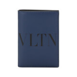 华伦天奴（Valentino）男士牛皮短款钱包钱夹深蓝色VLTN印花 WY2P0713LVN S38