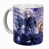 卡依欣水杯fate grand order动漫周边马克杯陶瓷杯 黑贞德 saber杯子学生礼品定制 FATE-2 C形把变色杯