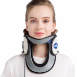 罗脉LMJ-C02颈椎牵引器家用颈托 护颈仪颈托 颈椎支撑固定器 白色C02升级款