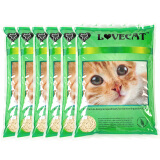 LOVECAT爱宠爱猫宠物植物玉米砂结团除臭味猫砂猫沙6L 6包