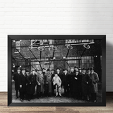 狼天影 物理学家科学家索尔维会议诺贝尔爱因斯坦海报墙贴画挂画纸定制 17 60*90cm仅海报