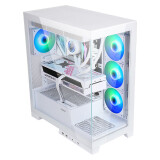 先马ATX电脑海景房机箱台式机 支持背插式主板360水冷 大境界 白色