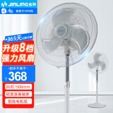 金羚（JINLING） 电风扇强力金属大功率家用商用落地扇金属叶大风力工业风扇牛角风扇 20英寸FS8-50S8（145W）白色款