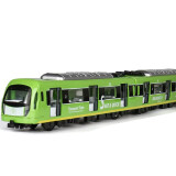 JACKIEKIM合金汽车模型带回力惯性城市交通车辆男孩玩具 绿色地铁大列车+车厢