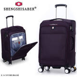 SHENGSHISABER瑞士军刀集团旅行箱男大号出差拉杆箱新品行李箱女韩版学生登机箱 紫色 20英寸