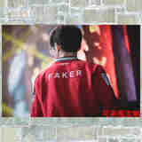 狼天影 faker海报李相赫大魔王贴画ＬＯＬ宿舍墙贴定制贴纸寝室房间 faker 13 50*75cm