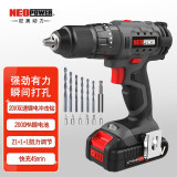 尼奥动力neopower 冲击手电钻手枪钻大容量智能快充双速工业级20V/2.0Ah锂电充式电钻电动工具ML-CD169 60 牛