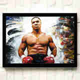 狼天影  拳王迈克泰森海报墙贴画拳击格斗搏击装饰挂画励志贴纸可定制 拳王泰森24 40*60cm仅海报