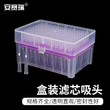 安赛瑞 盒装滤芯吸头 实验室用移液器加样枪吸嘴 20ul96支 6A00893