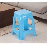 东方雅岚 朔料凳塑料凳子家用加厚成人餐桌椅子方凳圆凳板凳塑胶凳子高凳 平面款-升款加厚蓝色(高48CM) 5个装