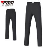PGM 新款 高尔夫服装男士golf球裤防水长裤弹力腰带保暖裤子 KUZ114-黑色 M