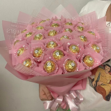 费列罗巧克力大花束礼盒装成品送女友闺蜜520情人节生日礼物女表白实用 爱慕粉红色 盒装 225g 19粒（要就一起）