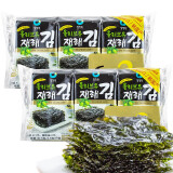 清净园韩国原装进口 橄榄油传统海苔36g 即食儿童零食 海苔脆片 原味 36g *2袋装