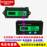 铅酸电瓶锂电池电量显示器剩余电量百分比电压表 12V24V36V48V60V72V定制 内装式_蜂鸣器报警_12V~72V通用