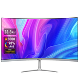 KKTV 23.8英寸 曲面显示器  75Hz刷新率 可壁挂 微边框 家用办公电脑高清显示屏 低蓝光 K24QB