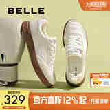 百丽时尚百搭休闲板鞋男2025秋新复古潮搭厚底德训鞋A2161CM5 白色 40 (250mm)