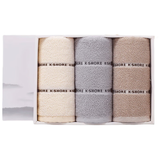 金号纯棉毛巾 3A抗菌吸水洗脸面巾 A类全棉毛巾礼盒3条90g/条70*34cm