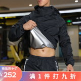 SUGARAPPLE暴汗服男女同款超燃脂运动服健身房跑步暴汗衣套装夏季暴汗燃脂服 A90男耀夜黑套装 7XL