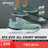BABOLAT百保力官方舒适系列百宝力女款米其林鞋底网球鞋运动鞋SFX EVO 绿松石色/白色 40