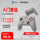 致动影翼Y 无线游戏手柄 霍尔摇杆 机械按键可替换 switch/switch2 PC电脑手机体感NS 【雾灰紫】
