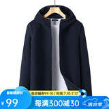 凡客诚品凡客轻薄摇粒绒拉链外套 25春夏新品 连帽藏青 S