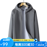凡客诚品凡客轻薄摇粒绒拉链外套 25春夏新品 连帽浅灰 M
