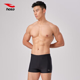 浩沙（hosa）游泳裤男士专业训练平角速干初学者泳裤泡温泉度假防尴尬游泳裤 黑色 M