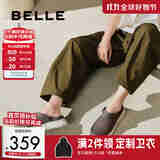 百丽网面透气洞洞鞋男25夏季厚底包头凉拖A1941BH5 卡其色 40 (250mm)