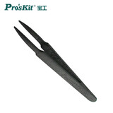 宝工（Pro'sKit）防静电纤维圆尖镊子 防磁无感耐酸碱适用半导体晶片生产 TZ-100C 防静电纤维圆尖镊子（TZ-100C）