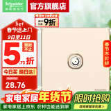 施耐德 施耐德开关插座 皓呈系列珍珠金色 86型墙壁弱电插座 宽频电视 插座