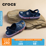 CROCS卡骆驰贝雅卡骆班洞洞鞋轻便耐磨拖鞋一脚蹬休闲鞋|205089 深蓝/辣椒红-4CC 41 /42(260mm)