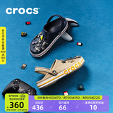 CROCS卡骆驰贝雅卡骆班洞洞鞋轻便耐磨拖鞋一脚蹬休闲鞋|205089 深蓝/辣椒红-4CC 41 /42(260mm)